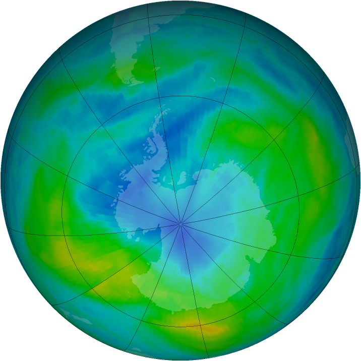 Antarctic ozone map for 02 April 1981
